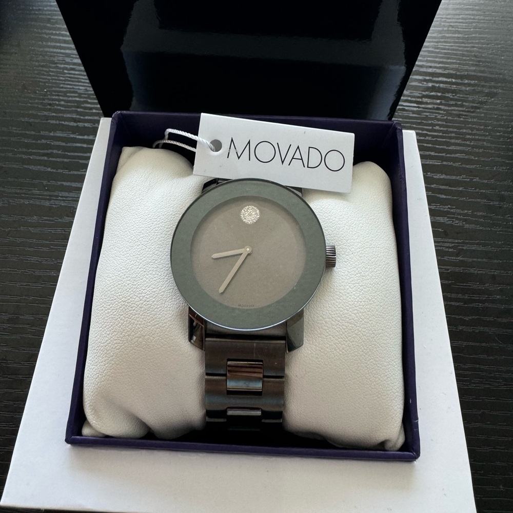 Movado Bold Woman's Gunmetal Watch